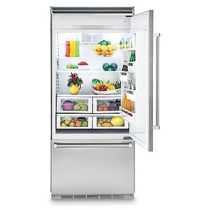 Viking® 5 Series 36" Stainless Steel Built In Bottom Freezer Refrigerator VCBB5364RSS