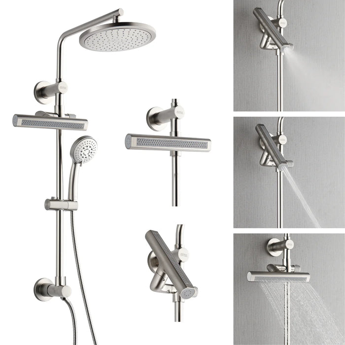 Forno Acqua AcquaFALL Shower, Overhead Rainfall Shower, Handheld Shower Head SCW1BN-S8