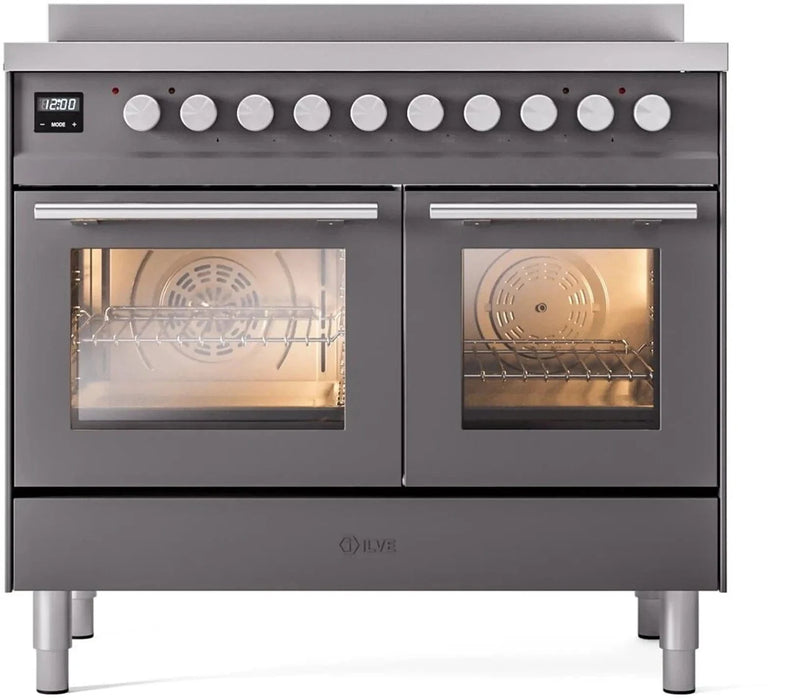 ILVE 40"Professional Plus Induction Range, Matte Graphite UPDI406WMPMG