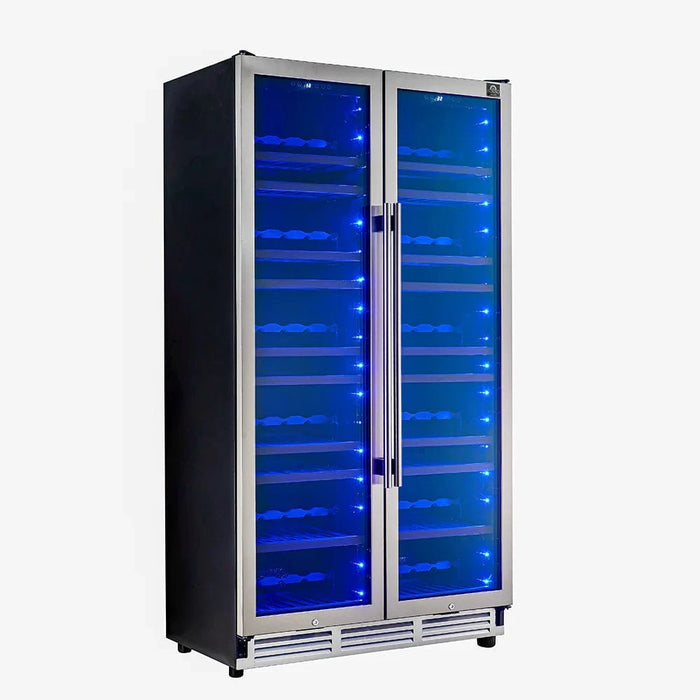 FORNO Vernazza 40" 166 Bottle Dual Zone Wine Cooler FWCDR6642-40S