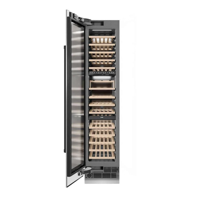 ZLINE 18"Triple Zone 68 Bottle Left Hinge Column Wine Cooler, Stainless Steel Matte Black RCWVLZ-30418-MB