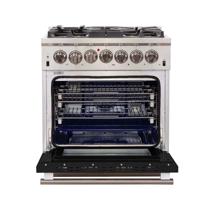 FORNO Capriasca 30" Gas on Gas Range FFSGS6260-30BLK
