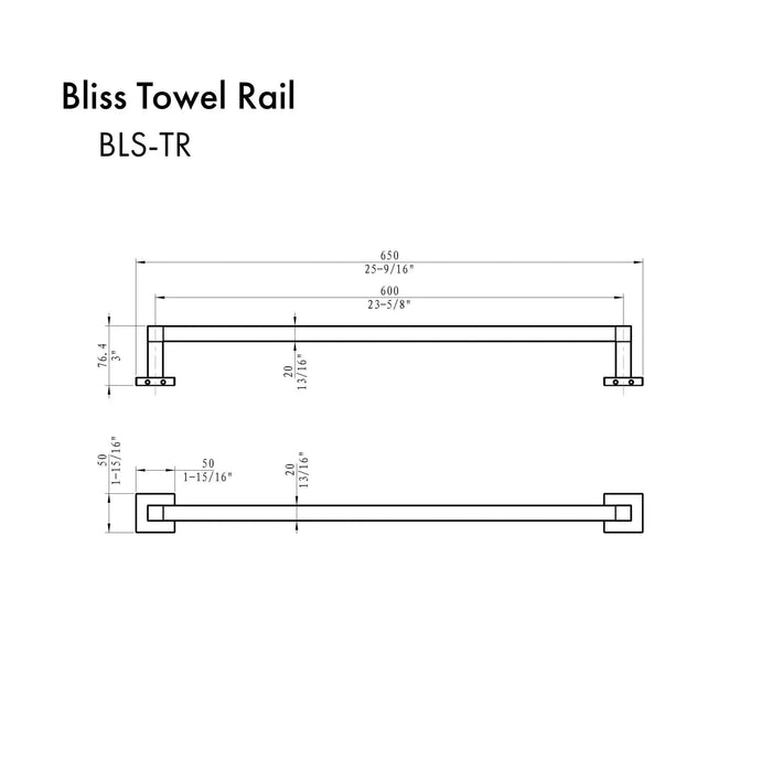 ZLINE Bliss Towel Rail BLS-TR-CH