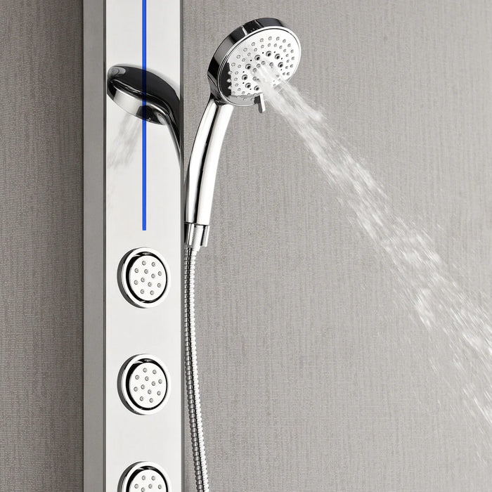 Forno Acqua AcquaSPA Shower Panel, Overhead Rainfall Shower, Handheld Shower Head SL31MC-L2