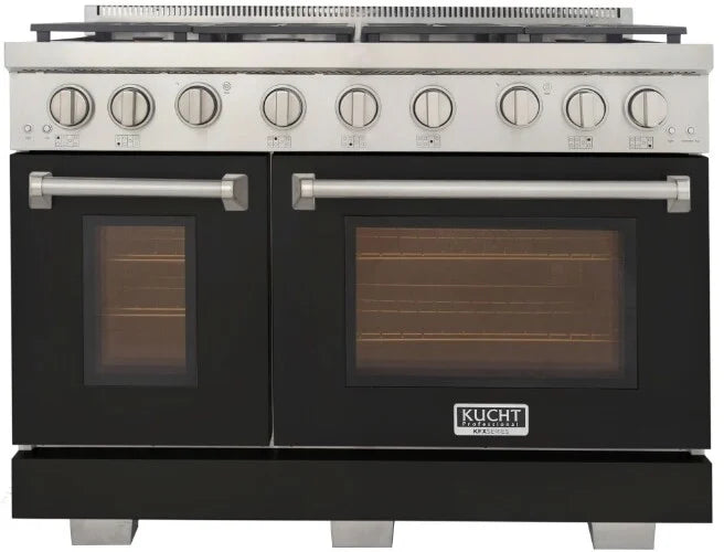 Kucht 48" Freestanding Professional Gas Range Liquid Propane KFX4800/LP-BK