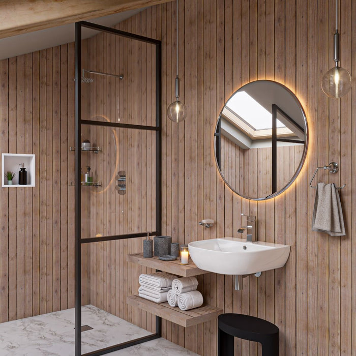 ALFI brand 20" White D-Bowl Porcelain Wall Mounted Bath Sink AB110