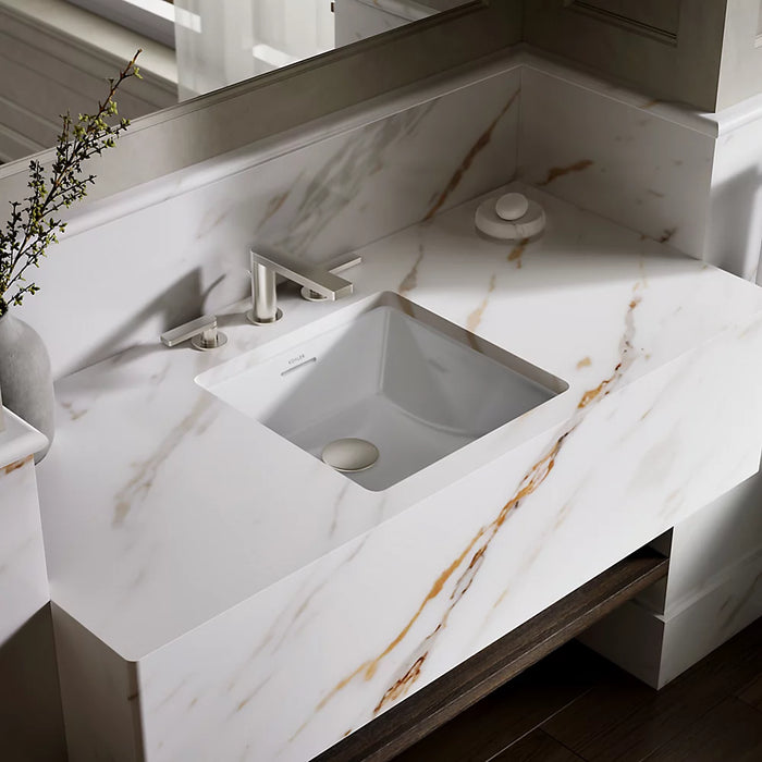 KOHLER Brazn 16-1/4" square undermount bathroom sink K-21056