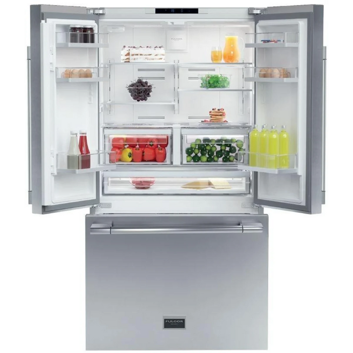 FULGOR 36" Freestanding Counter Depth French Door Refrigerator, F6FBM36S1