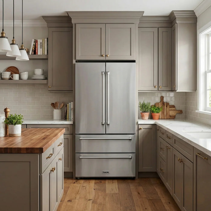 THOR Kitchen Professional 36" Counter Depth Refrigerator - Angle View