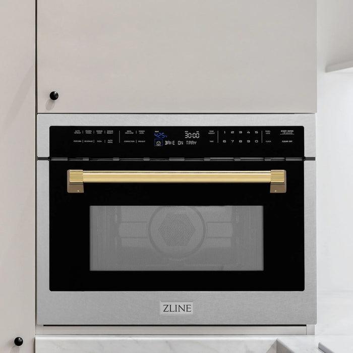 ZLINE 24” Convection Microwave, Stainless Steel, Gold MWOZ-24-SS-G