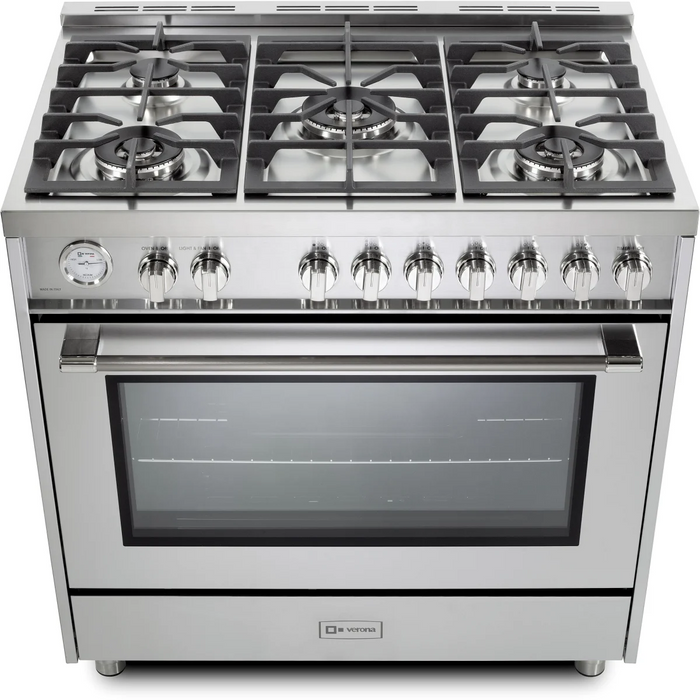 Verona 36" Freestanding Dual Fuel Range VPRFSGG365SS