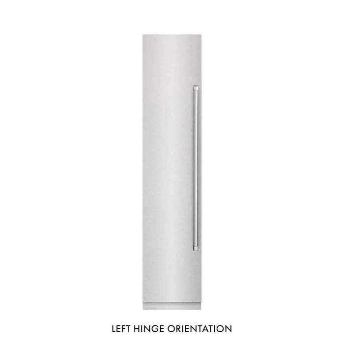 ZLINE 18" Left Hinge Column Freezer DuraSnow® Stainless Steel, Graphite Gray Interior RCFVL-SN-18