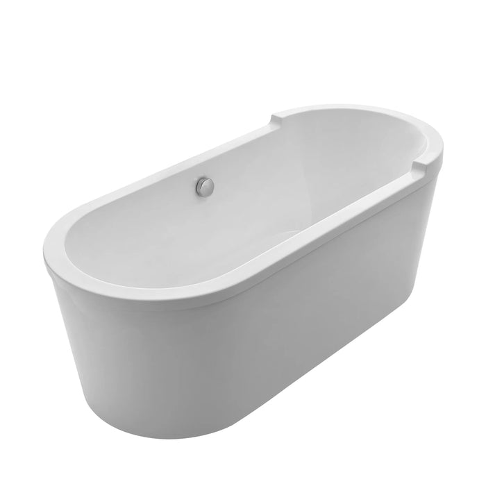 Whitehaus Oval Freestanding Acrylic Soaking Bathtub WHVT180BATH