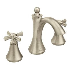 Moen Wynford 8" Widespread Two Handle High-Arc Bathroom Faucet, Cross Handles T4524