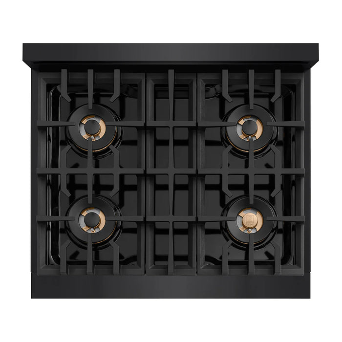 ZLINE Classic Gas Range Black Stainless Steel PCGRB