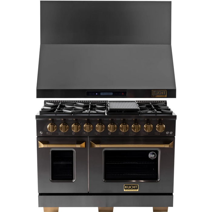 Kucht 2 Piece Kitchen Appliances Package with Dual Fuel Range KED484-KRH483A-C
