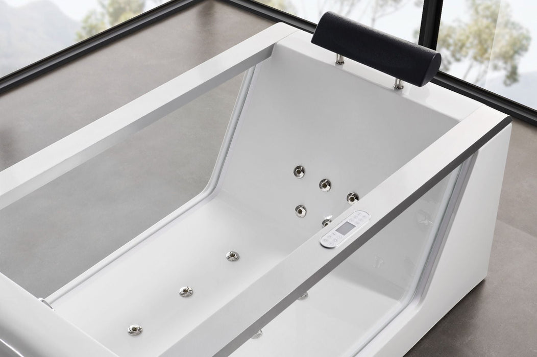 EAGO 5 ft Clear Rectangular Acrylic Whirlpool Bathtub AM152ETL-5