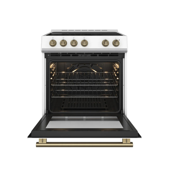 FORNO Espresso Leonardo 30" Electric Range, FFSEL6012-30WHT