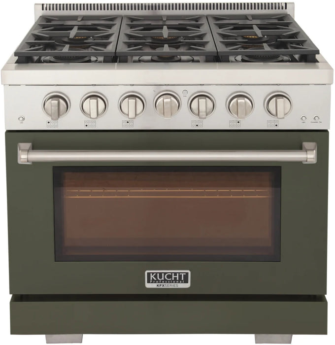 Kucht 36" Freestanding Professional Gas Range Liquid Propane KFX3600X/LP-G