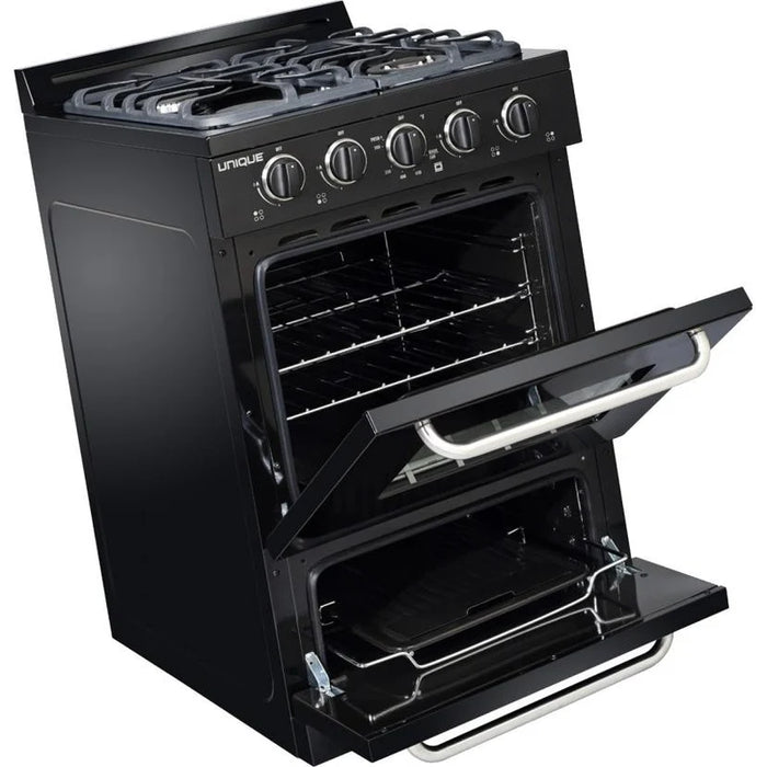 UNIQUE Classic 24" White Off Grid Propane Range, UGP-24G OF1 B