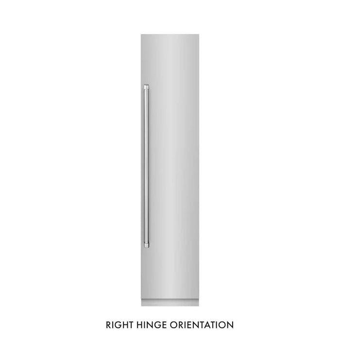 ZLINE 18" Right Hinge Column Freezer Stainless Steel, Graphite Gray Interior RCFVR-304-18