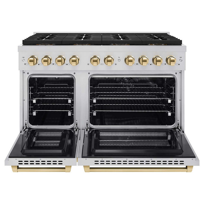ZLINE 48" Paramount Gas Range DuoPro™ Cooktop, Dual Ovens PSGRZ-48-G