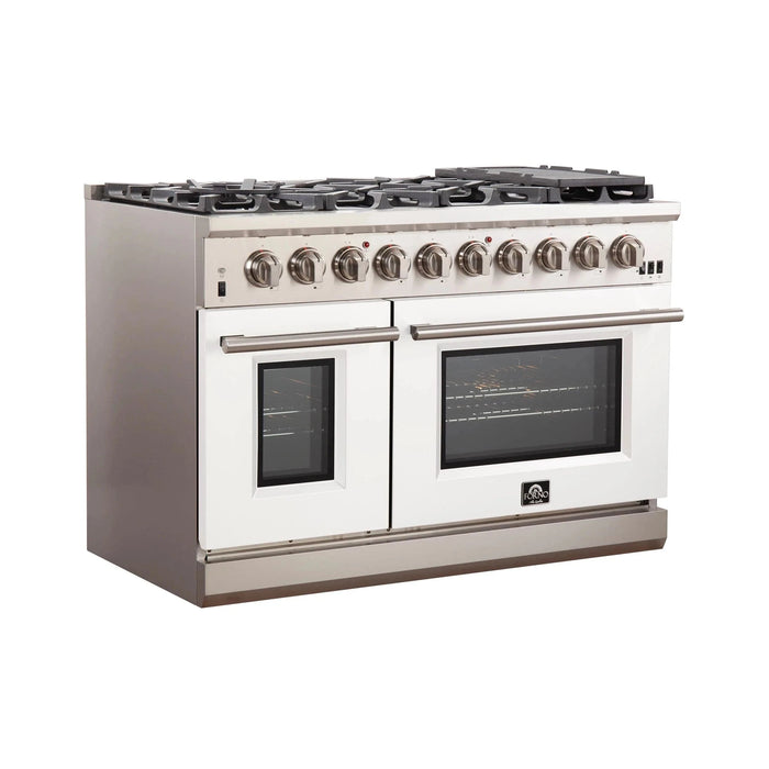 FORNO Capriasca 48″ Gas on Gas Range FFSGS6260-48WHT