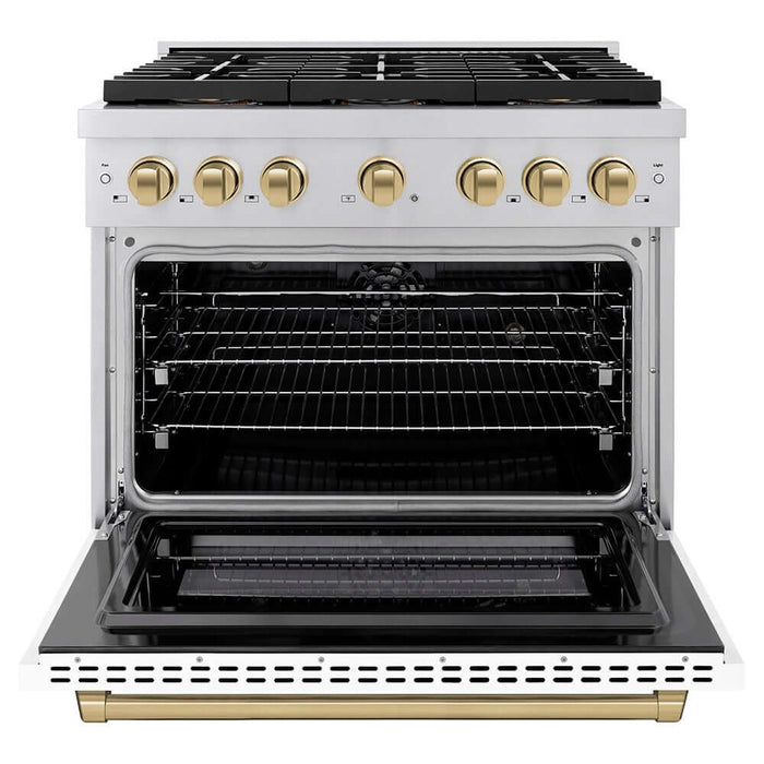 ZLINE 36" Paramount Gas Range DuoPro™ Cooktop, Convection Gas Oven PSGRZ-WM-36-CB