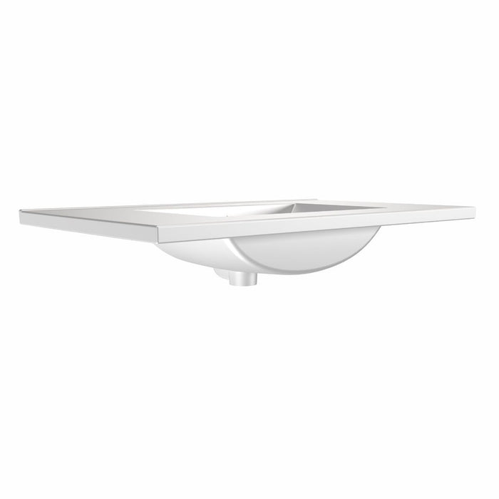 Whitehaus 49" Countertop Vanity Sink, Rect Bowl Widespread Faucet, Overflow WHCS4922-3H