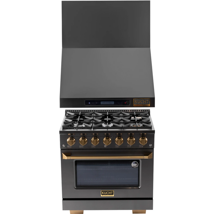 Kucht 2 Piece Kitchen Appliances Package with Dual Fuel Range KED364-KRH363A-C