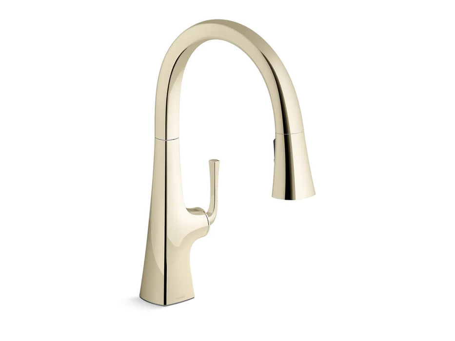 KOHLER Graze Pull-down kitchen sink faucet, three-function sprayhead K-22062