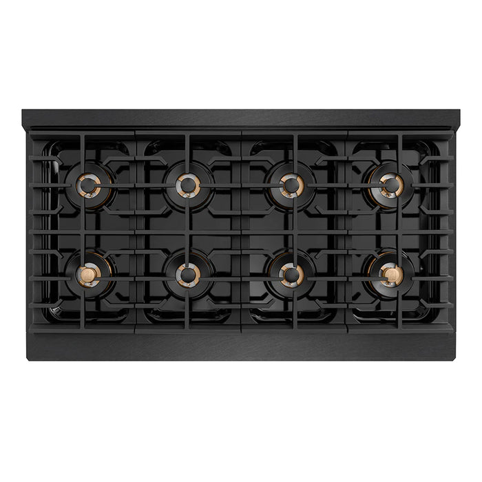 ZLINE Autograph Edition 48" Paramount Gas Rangetop, Black Satin Stainless Steel SRTBSZ-48-CB