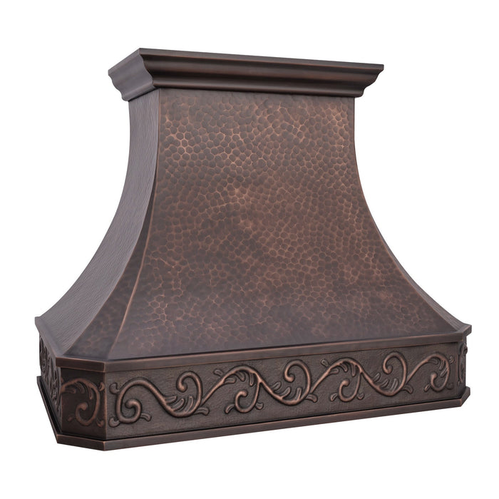 Akicon Custom Copper Range Hood Handmade with Custom Size and Finish — AKH713C-C
