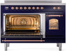 ILVE Nostalgie II 48 " Electric Range, Blue, Copper Trim UPI486NMPMBP ILVE