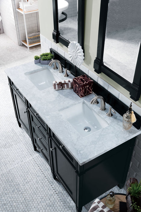 James Martin Brittany 60" Double Bathroom Vanity, Black Onyx