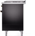 ILVE Nostalgie II 48" Dual Fuel Liquid Propane Range, Glossy Black, Bronze Trim UP48FNMPBKBLP ILVE