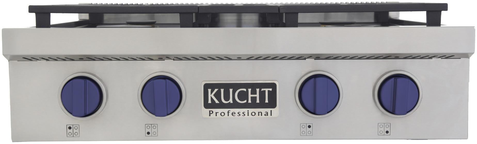 KUCHT 30 Inch Gas Sealed Burner Rangetop KFX309T-B - Farmhouse Kitchen and Bath