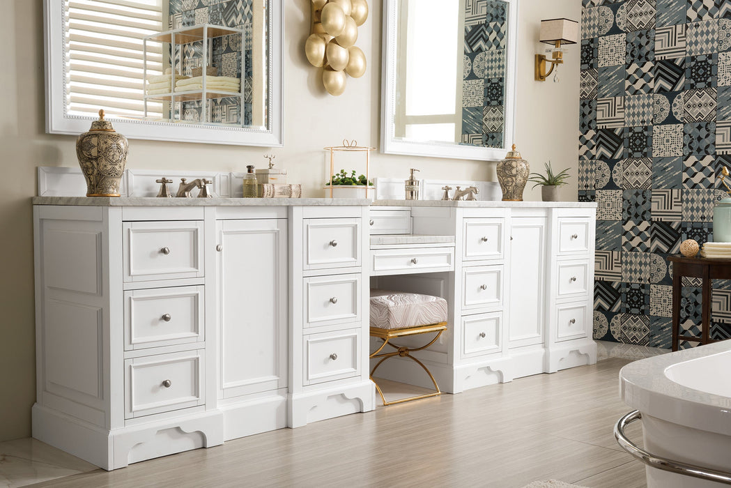 James Martin De Soto 118" Double Bathroom Vanity, Bright White