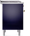 ILVE Nostalgie II 36" Dual Fuel Liquid Propane Range, Blue, Brass Trim UP36FNMPMBGLP ILVE