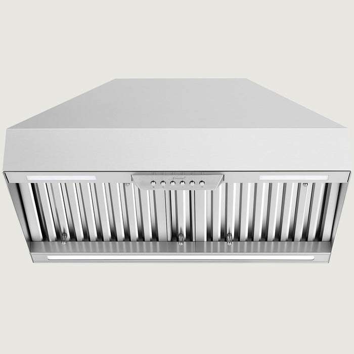 Nauxus Range Hood Insert 30 Inch,600 CFM Bulit-in Kitchen Vent Hood with 4 Speeds,Ultra-Quiet Duct Stove Hood 3CCT LED Lights and Dishwasher Safe Filters , NX-19IS-30