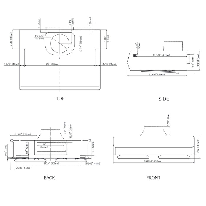 30"/36" Under-Cabinet Convertible Pixie Air Series | UQG3002 / UQG3602