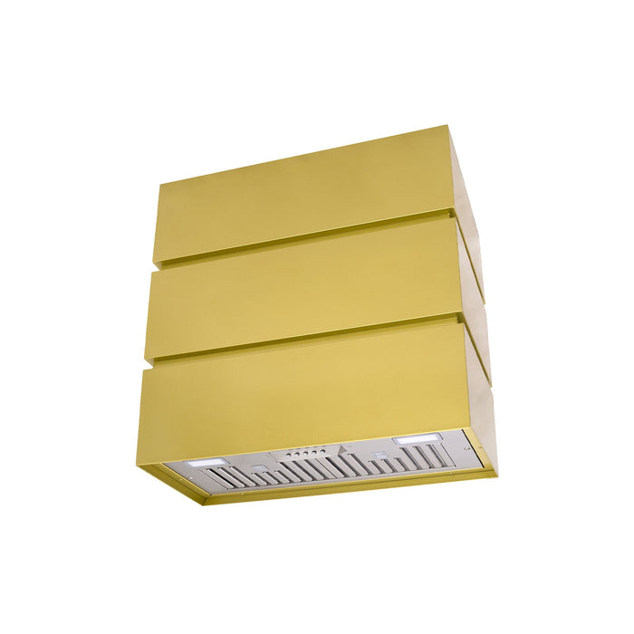 Akicon 30" Stainless Steel Wall Mount Range Hood, 3 Stacks Kitchen Hood with 600 CFM Vent Motor- AK-HS30L