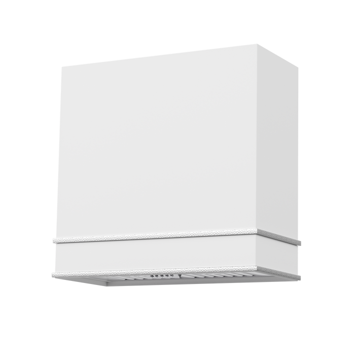 30" Double-Band Stainless Steel Range Hood with Copper Trim