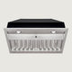 Nauxus 30" Range Hood Insert, Stainless Steel Kitchen Vent Hood with Dimmable LED Lights, 600CFM , NX-E90-30