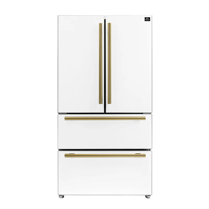 Forno 2-Piece White Kitchen Bundle - 30" Electric Range, 36" Bottom Freezer Refrigerator - View 30