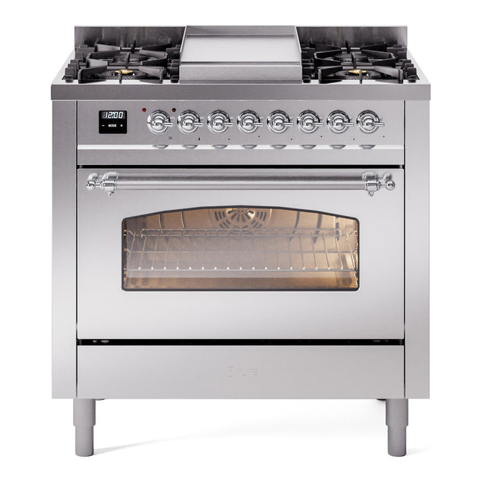 ILVE Nostalgie II 36" Dual Fuel Natural Gas Range, UP36FNMP