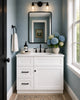 30 Inch White Shaker Single Sink Bathroom Vanity with Drawers on the Left
