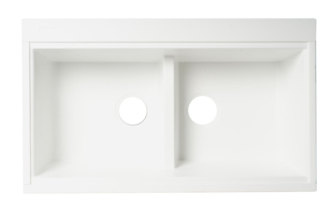 ALFI brand 33" Workstation Step Rim Double Bowl Sink, Accessories AB3418DBUM