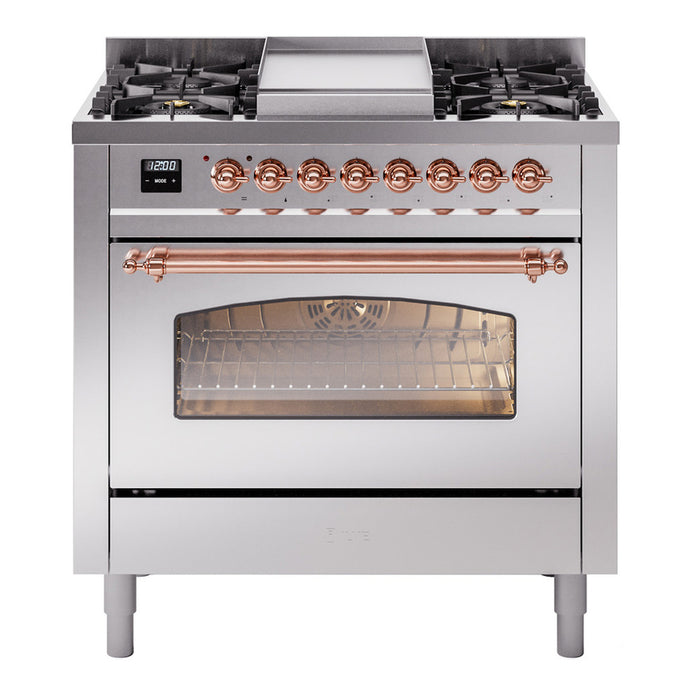 ILVE Nostalgie II 36" Dual Fuel Natural Gas Range, UP36FNMP