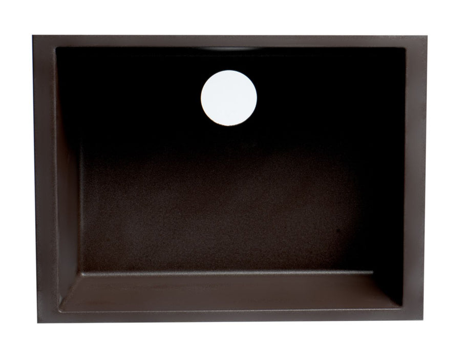 ALFI brand 24" Undermount Single Granite Composite Kitchen Sink AB2420UM